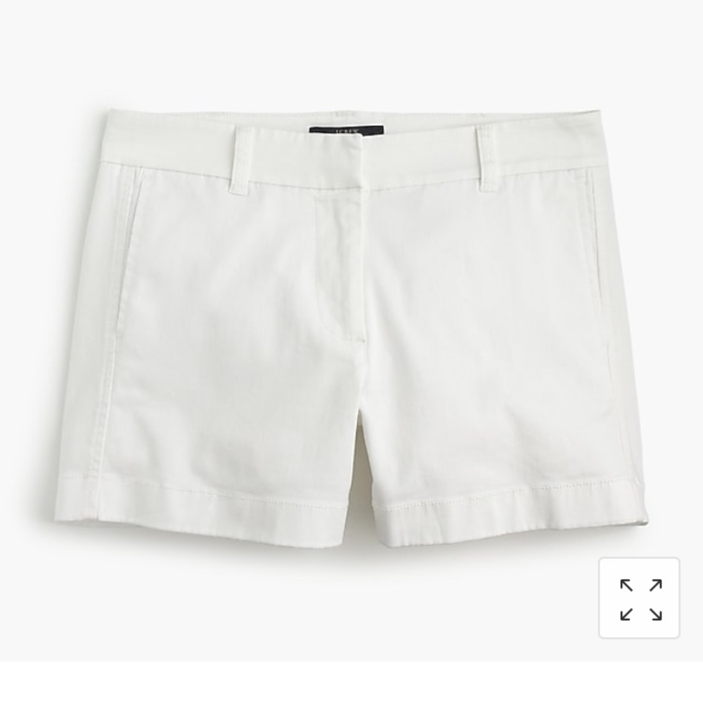 J. Crew White chino shorts 4" inseam